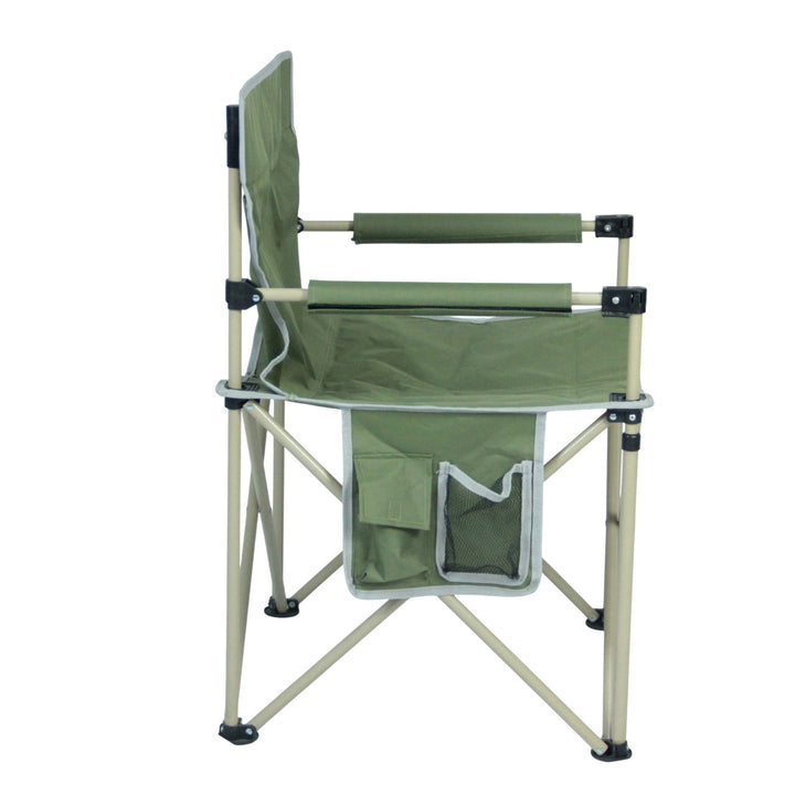 Folding chair with integrated cup holder and carrying bag Stornfield