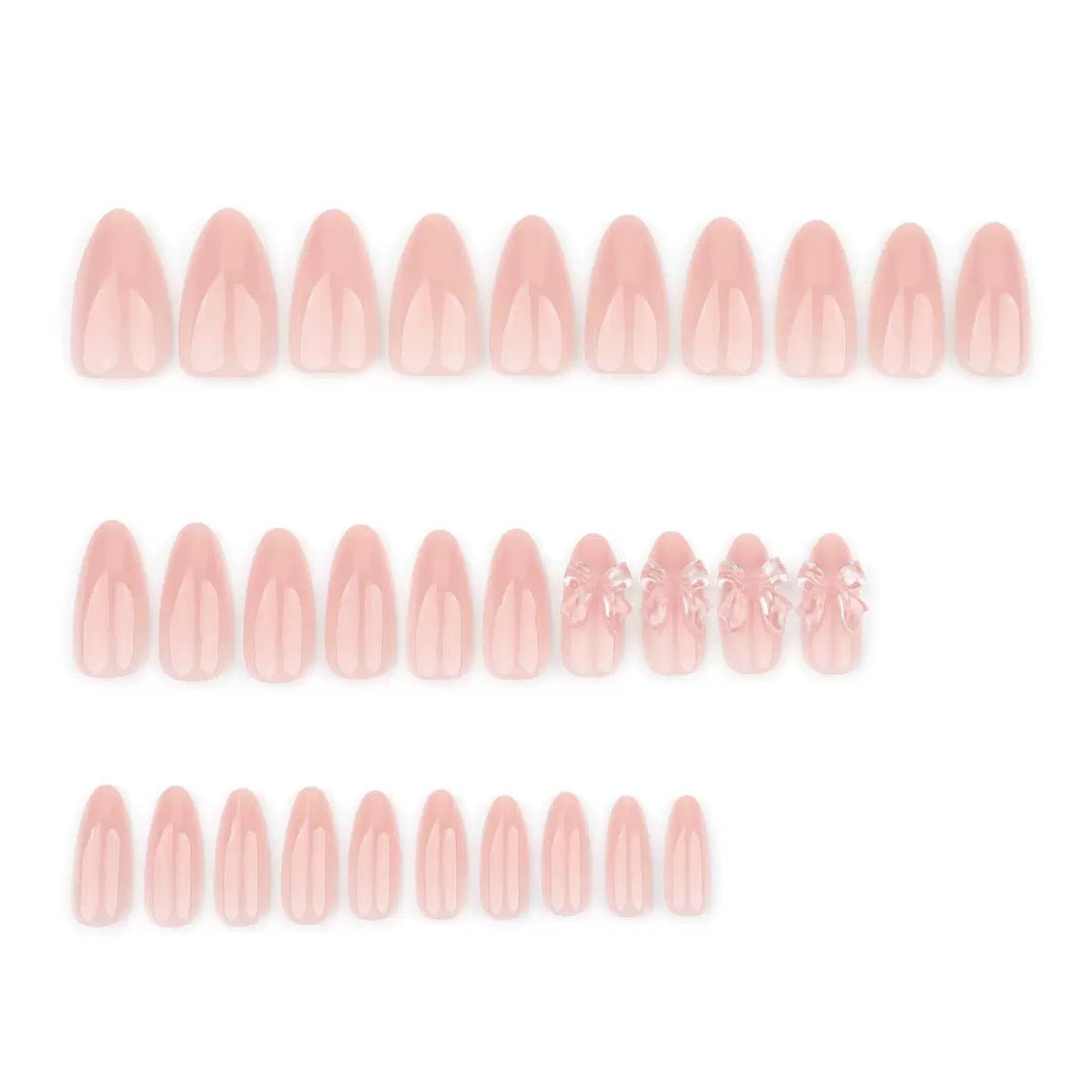 Elegant false nail tips with floral 3D embellishments Stornfield