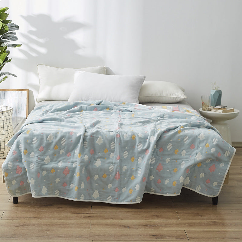 Women Elegant Blanket with Subtle Leaf Pattern Stornfield