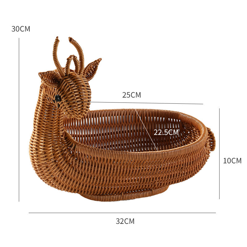 Unisex Braided Decoration Basket in Duck Shape Stornfield