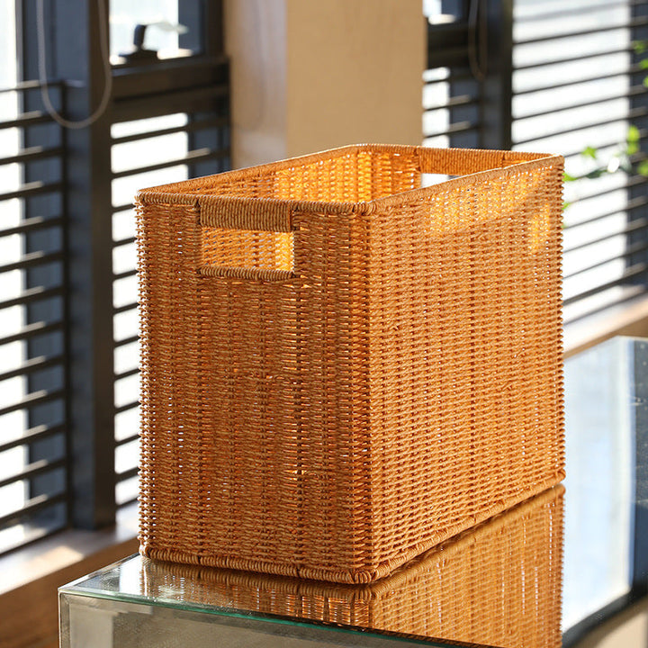 Rectangular Woven Storage Bin with Handles Stornfield