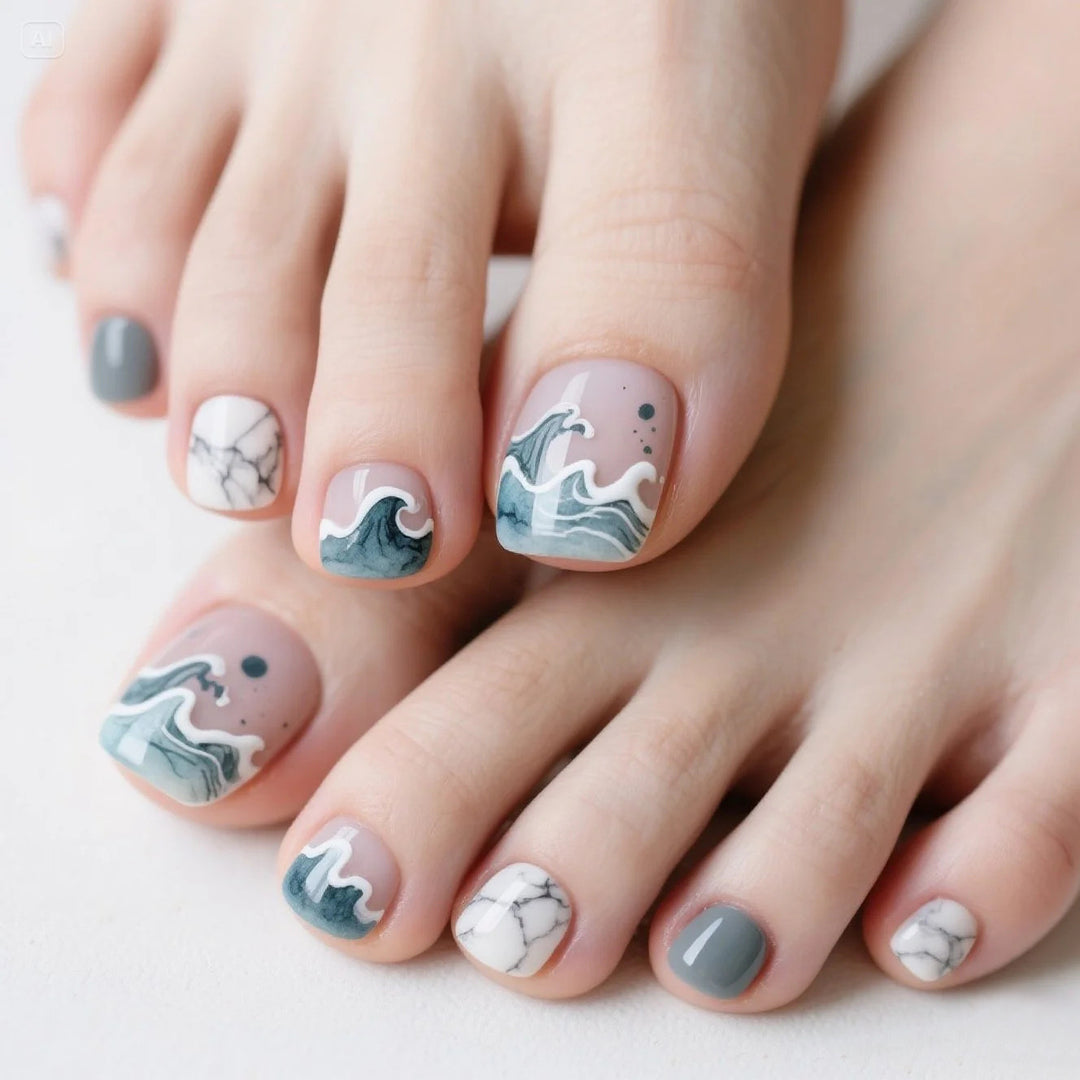 Artistic Ocean Wave Nail Art Kit