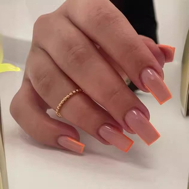 Artificial nail tips with glamorous design and neon accents Stornfield