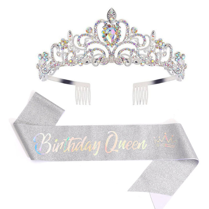 Women's festive birthday sash with glitter Stornfield