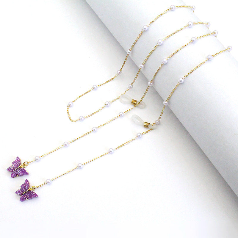 Butterfly-Embellished Eyewear Chain Stornfield