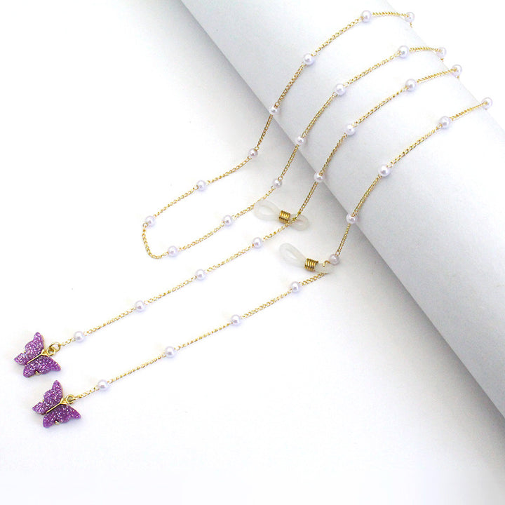 Butterfly-Embellished Eyewear Chain Stornfield