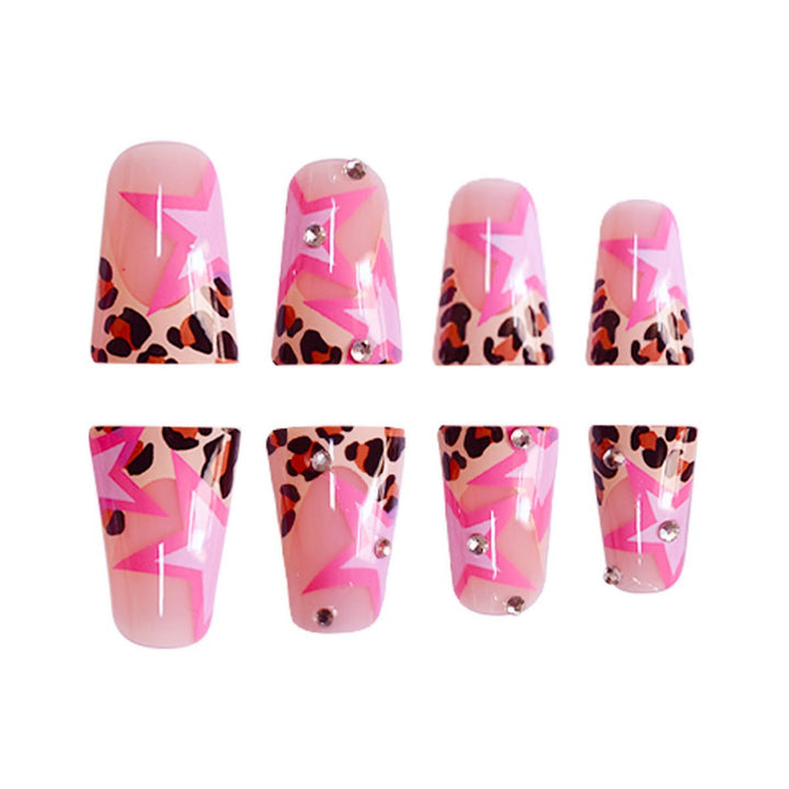 Artistic Star-Embellished Press-On Nail Set Stornfield