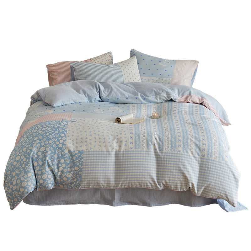 Patchwork Cotton Bedding Set in Vintage Patchwork Design