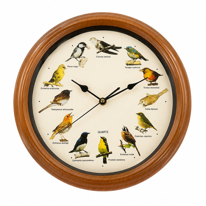 Wall clock with colorful bird design Stornfield
