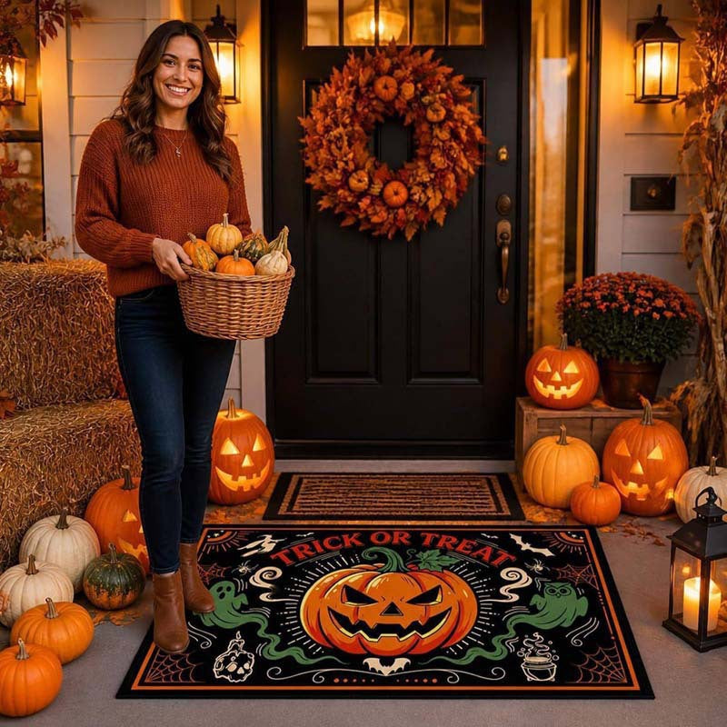 Halloween-Themed Welcome Mat