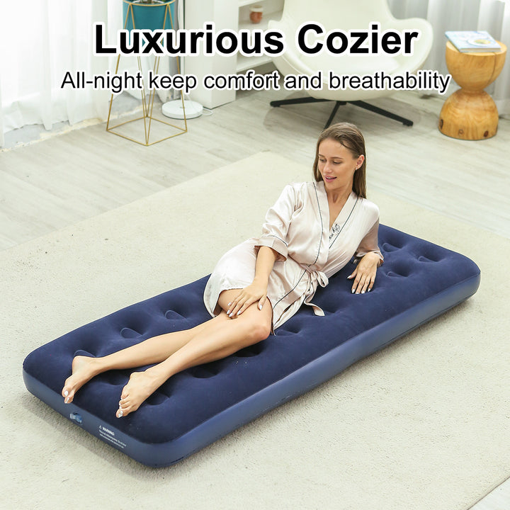 Ladies Inflatable Luxury Air Mattress with Soft Velours Surface Stornfield