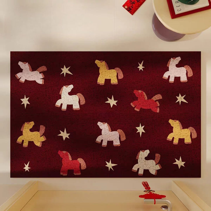 Decorative Pony-Themed Entrance Mat