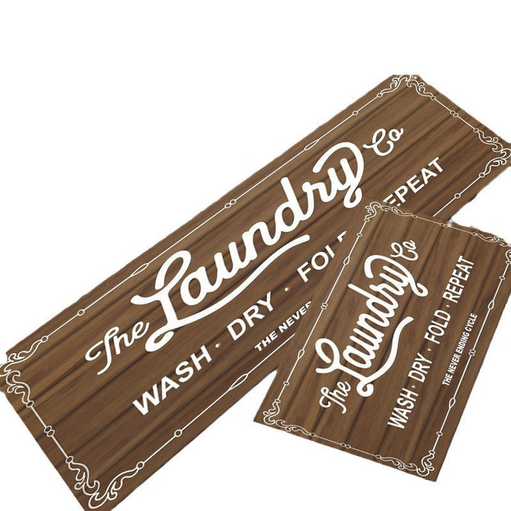 Vintage-Inspired Laundry Room Area Mat Stornfield