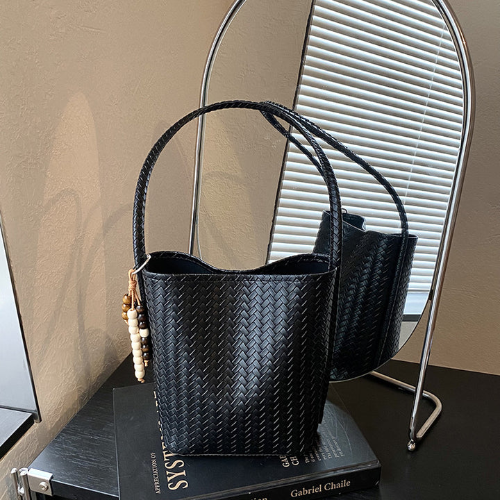 Handcrafted Woven Leather Tote Bag