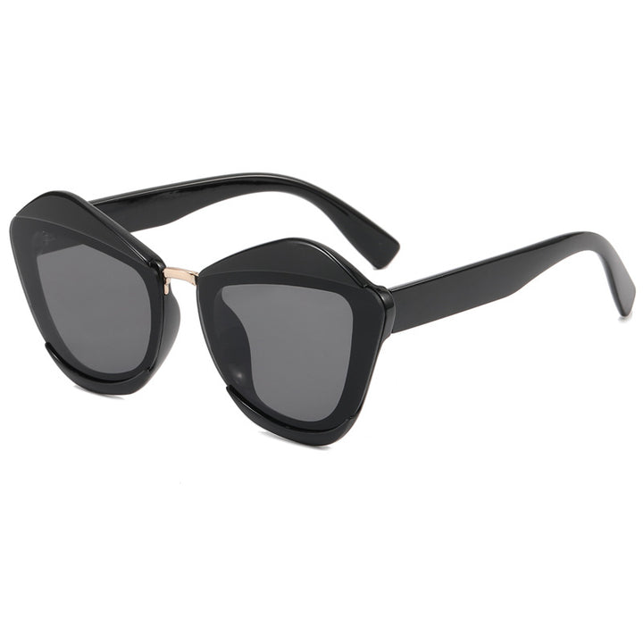 Women striking designer sunglasses with extravagant frame Stornfield