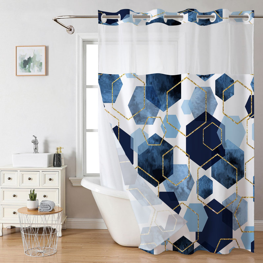 Geometric Pattern Shower Curtain Stornfield