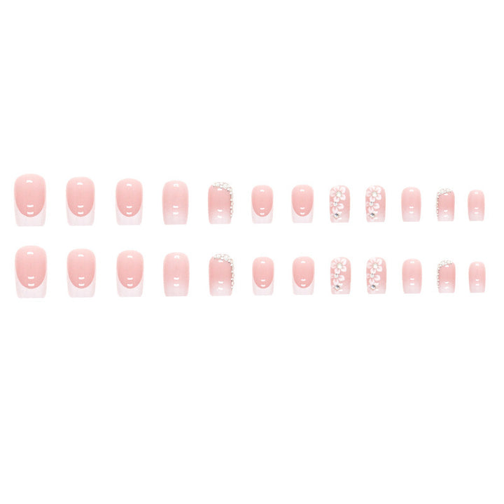 Deluxe Floral Acrylic Press-On Nail Tips Stornfield