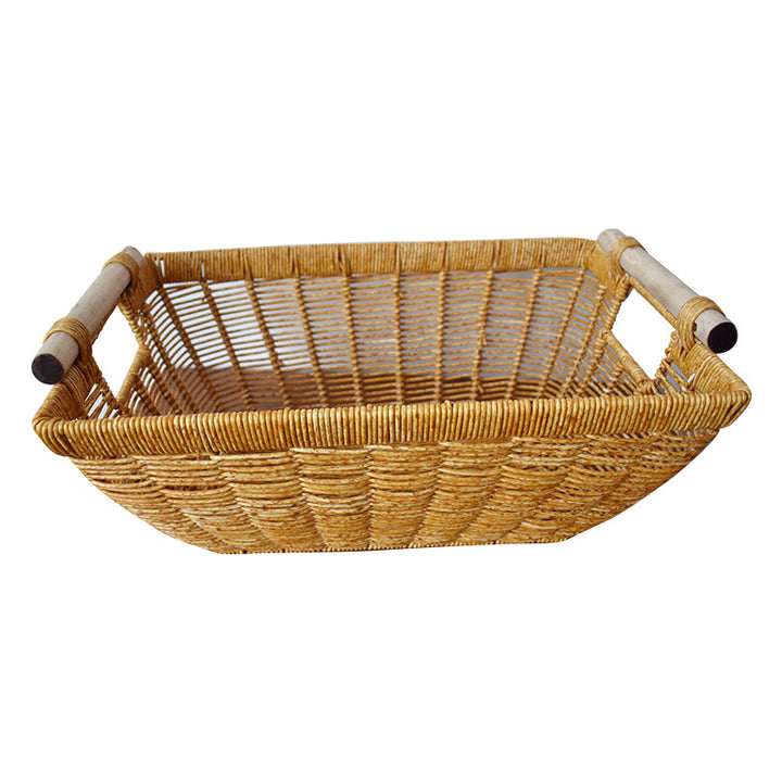 Handcrafted Wicker Storage Basket with Handles Stornfield