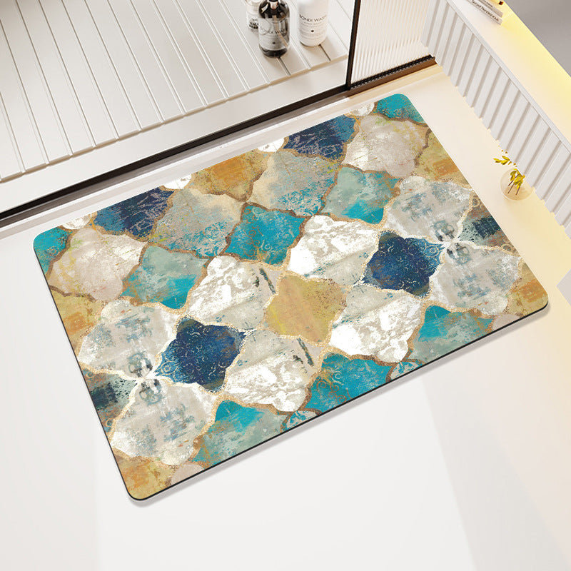 Abstract Geometric Pattern Bath Mat Stornfield