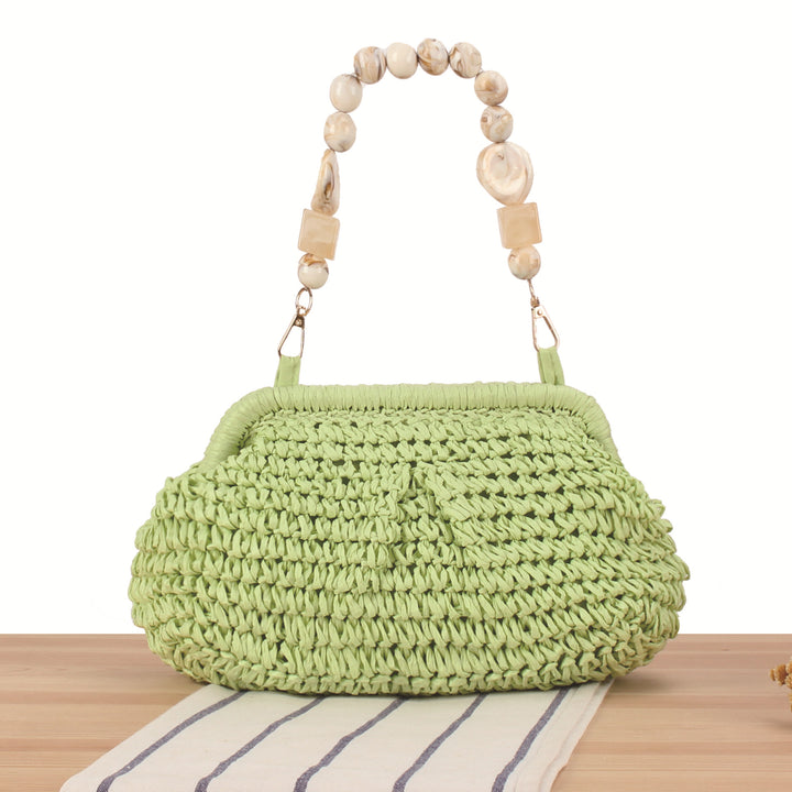 Handbag with Decorative Wooden Handles Stornfield
