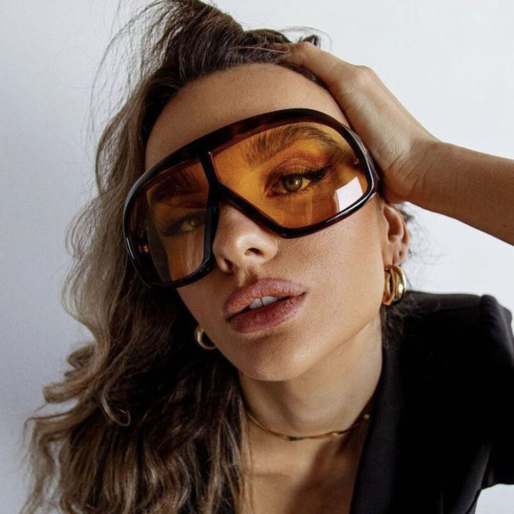 Ladies oversized sunglasses in fashionable tortoiseshell pattern Stornfield