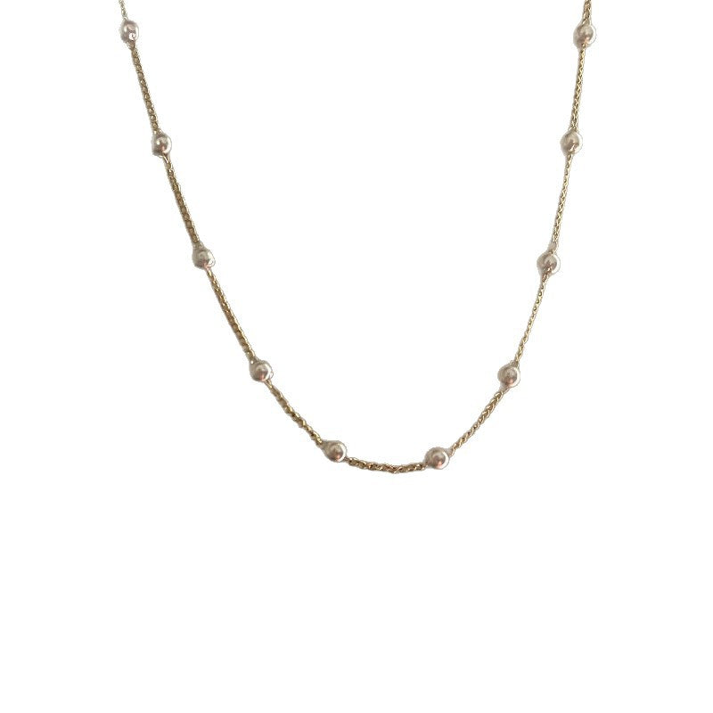 Delicate Pearl Accented Chain Necklace Stornfield