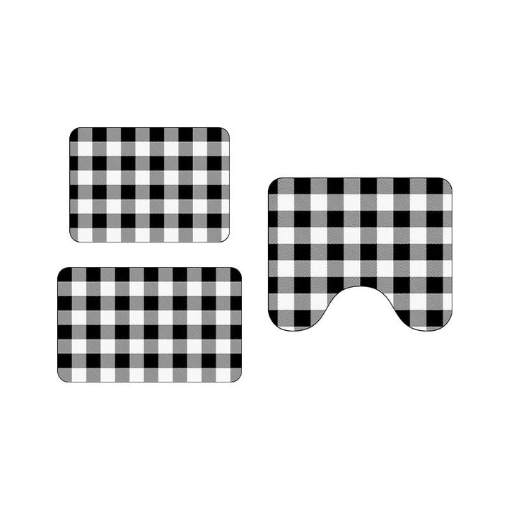 Modern Textured Bath Mat Set
