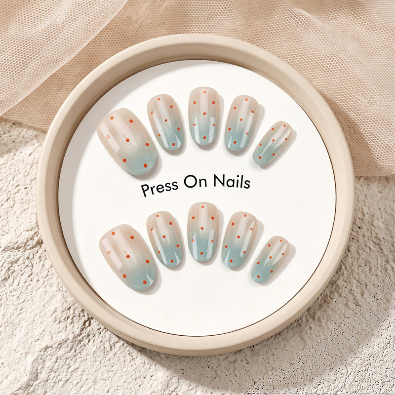 Decorative Press-On Nail Art with Ombre Design Stornfield