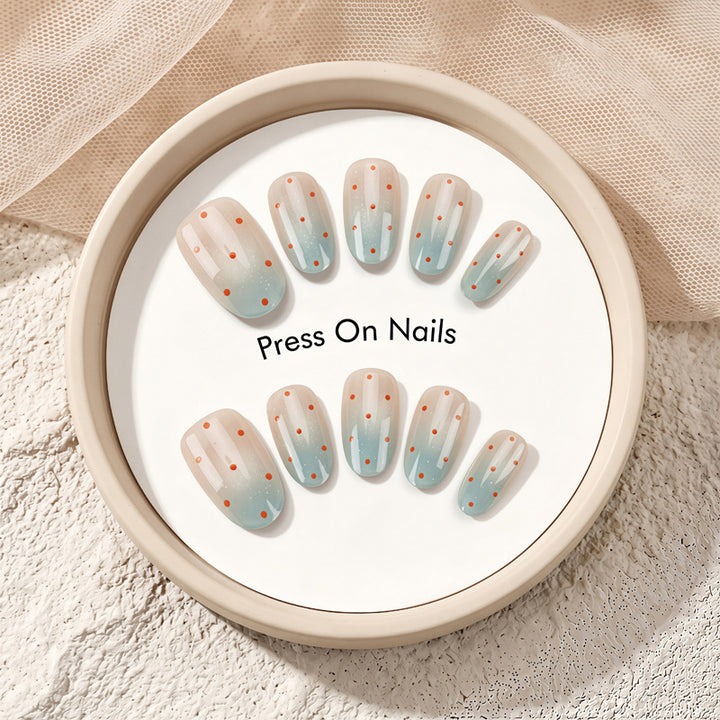 Decorative Press-On Nail Art with Ombre Design Stornfield