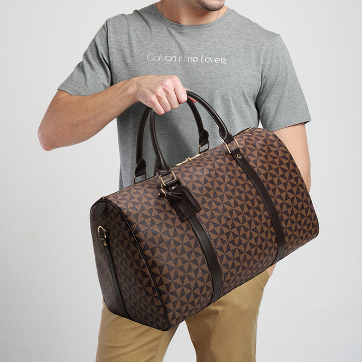 Spacious travel bag with stylish geometric design Stornfield