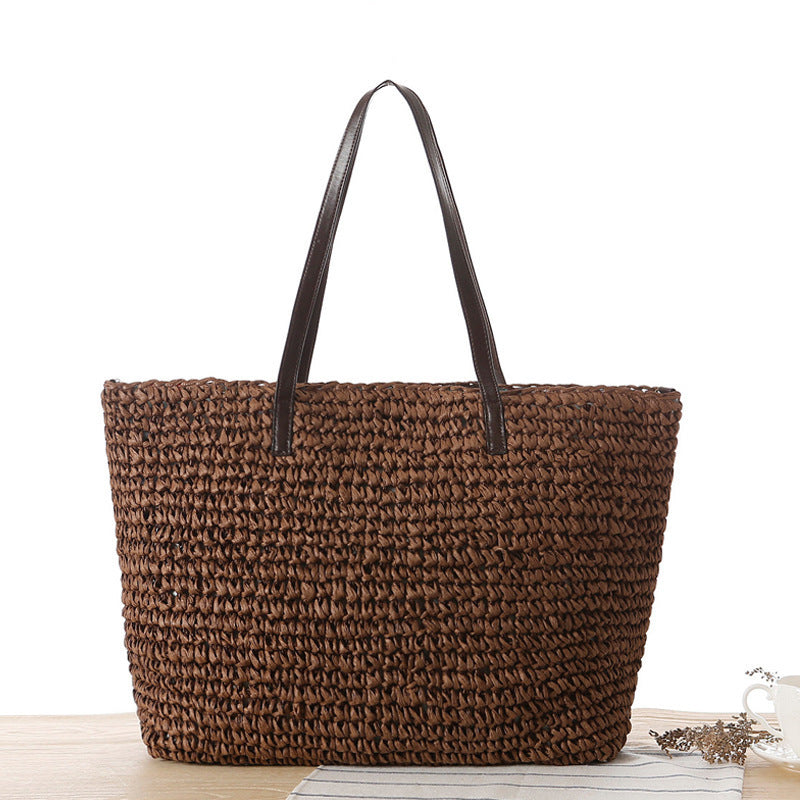 Braided beach bag with sturdy zipper Stornfield