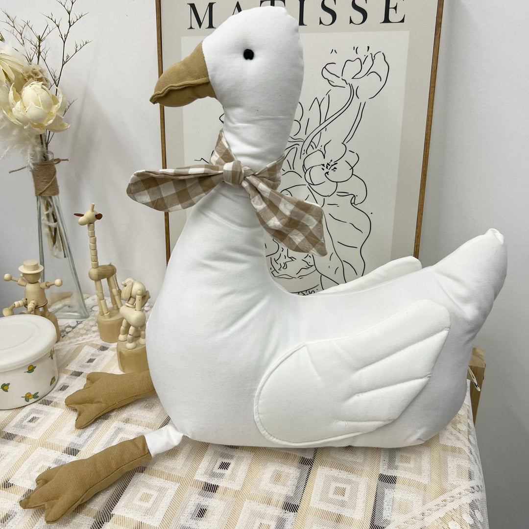 Handcrafted Long‑Neck Goose Plush Decorative Nursery Pillow