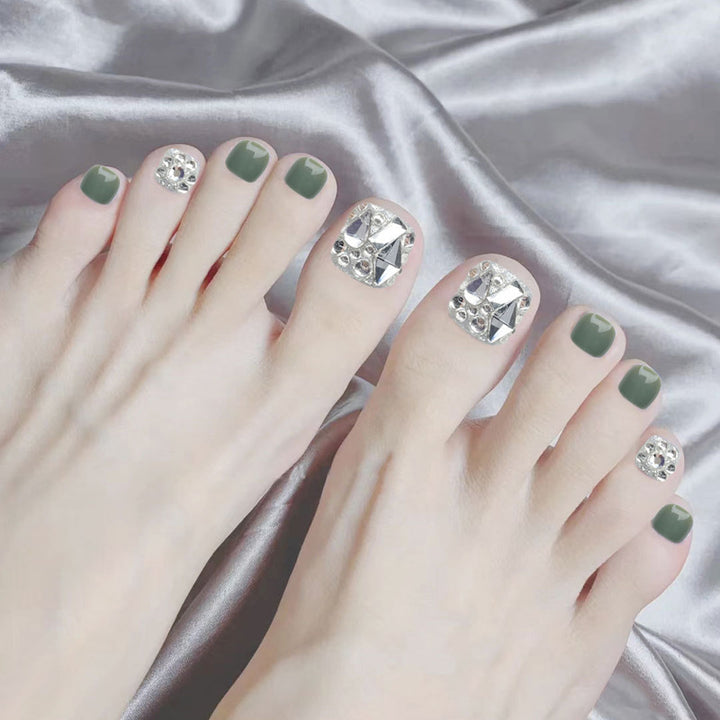 Luxury Press-On Toenail Art Set Stornfield