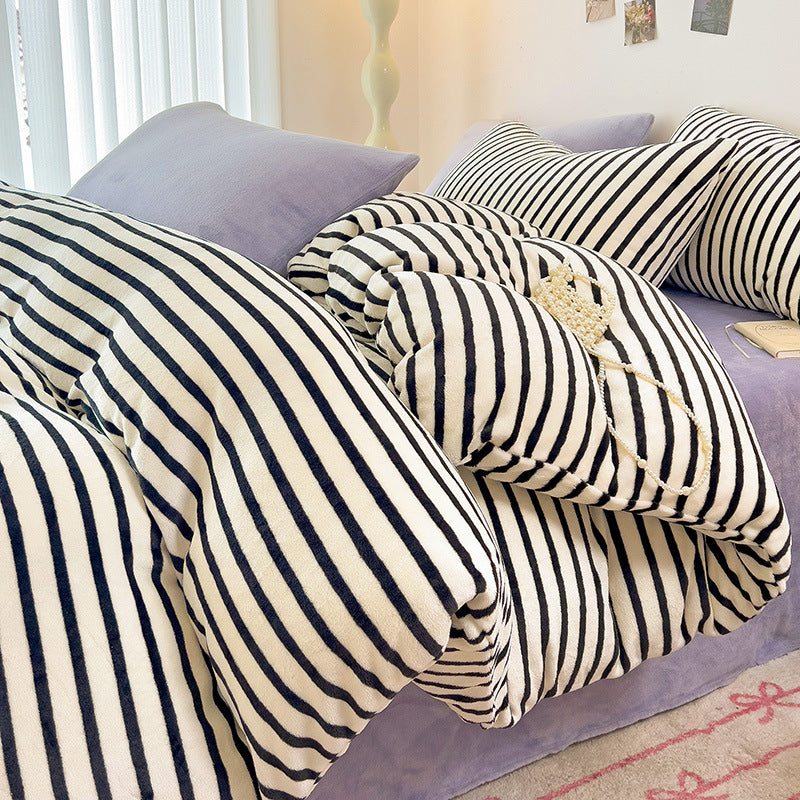 Cozy Striped Bedding Set