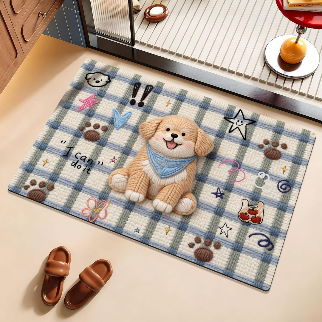 Decorative Dog Themed Area Mat for Home