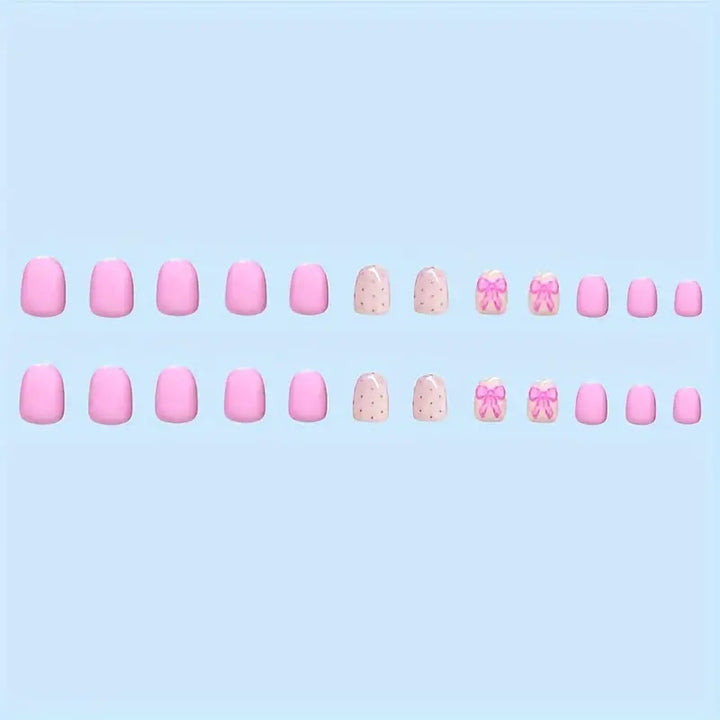 Decorative Bow-Accent Press-On Nails Stornfield