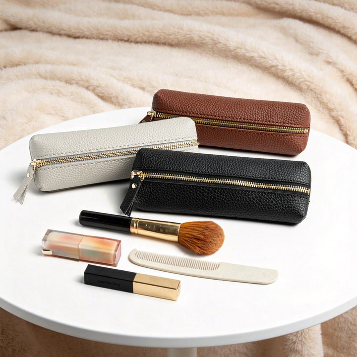 Leather Zippered Pencil Case Stornfield
