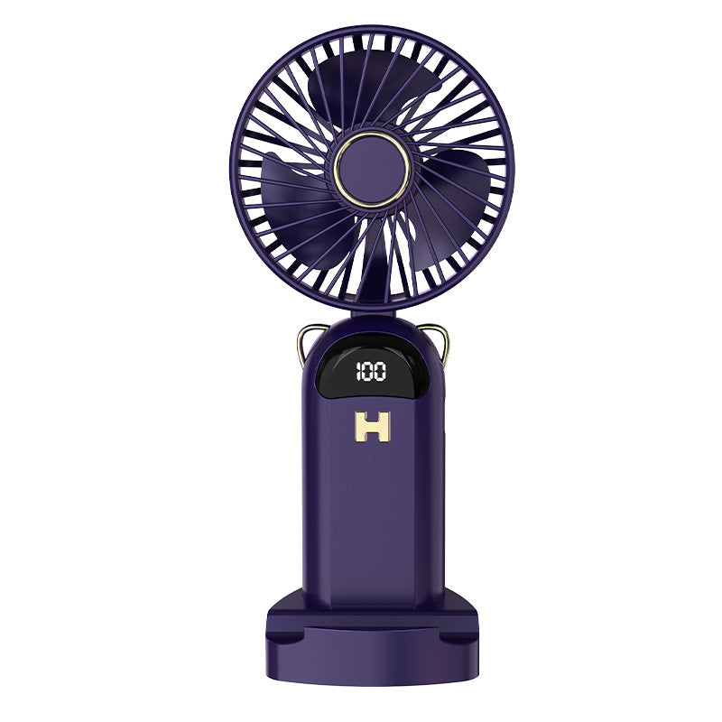 Ladies portable hand fan with LED display and adjustable speed Stornfield
