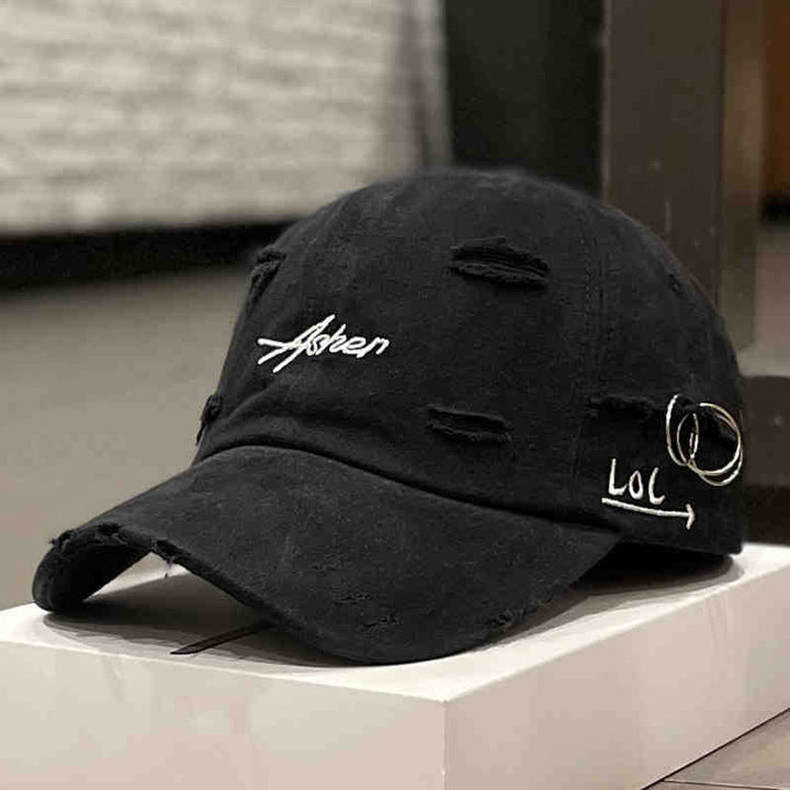 Unisex Distressed Denim Adjustable Cap Stornfield
