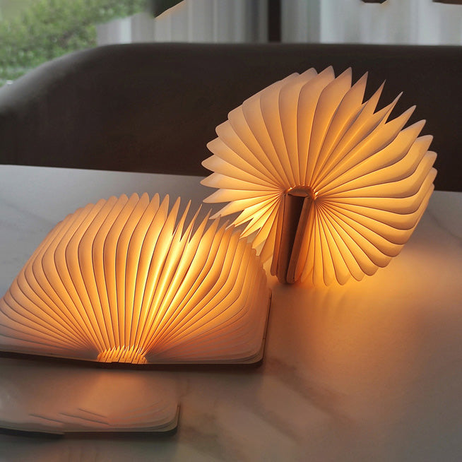 Stornfield | 📖 Wooden Book Lamp - For Desk, Study, Gift, Decoration, Light