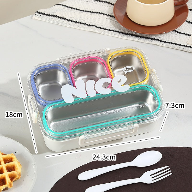 Multi-Compartment Food Storage Container with Airtight Seal