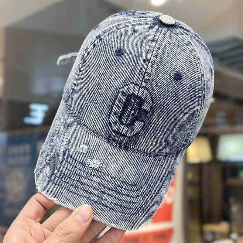 Men's Distressed Denim Baseball Cap Stornfield 1784188308
