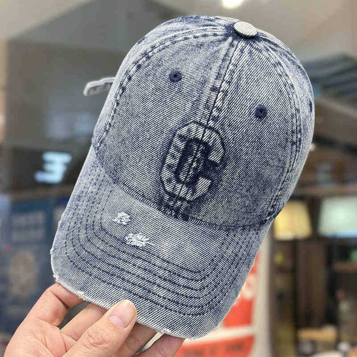 Men's Distressed Denim Baseball Cap Stornfield 1784188308