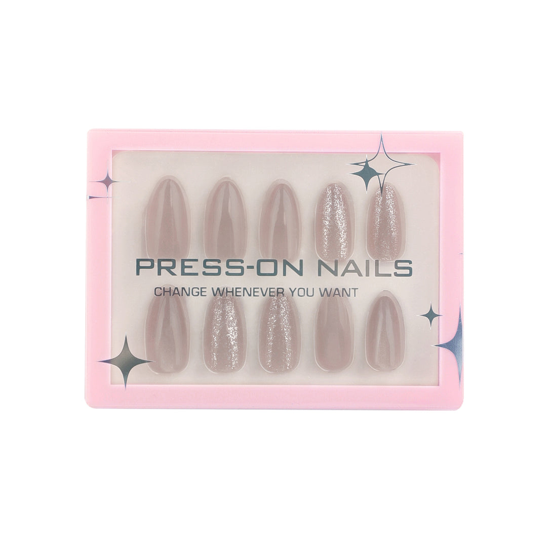 Artificial press-on nails with glitter accents Stornfield