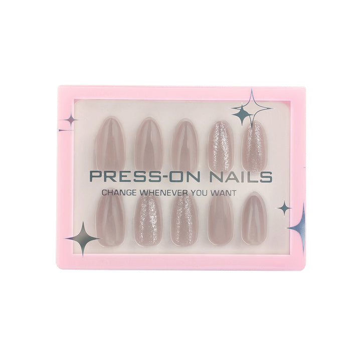 Artificial press-on nails with glitter accents Stornfield