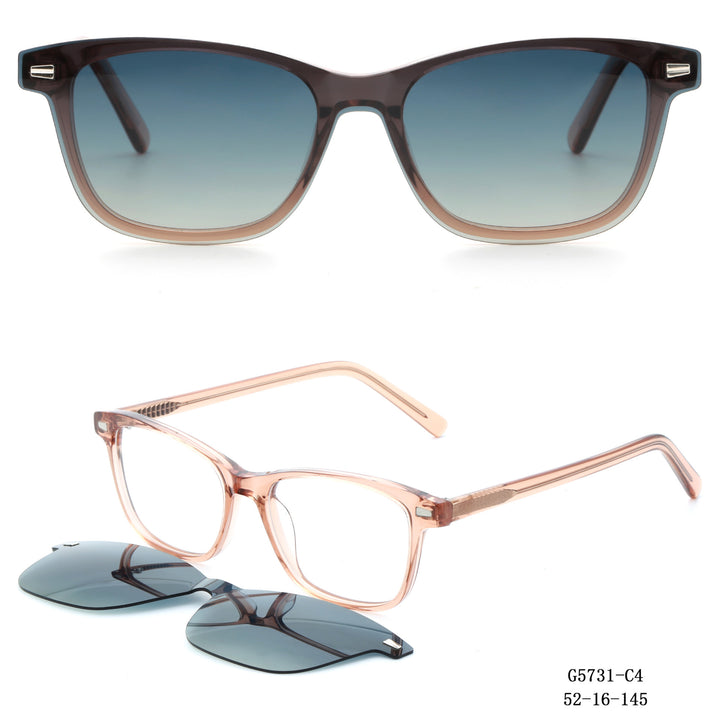 Women's stylish square sunglasses with removable lenses Stornfield
