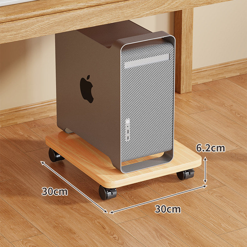 Rolling Desktop CPU Tower Stand with Swivel Casters and Anti-Slip Platform