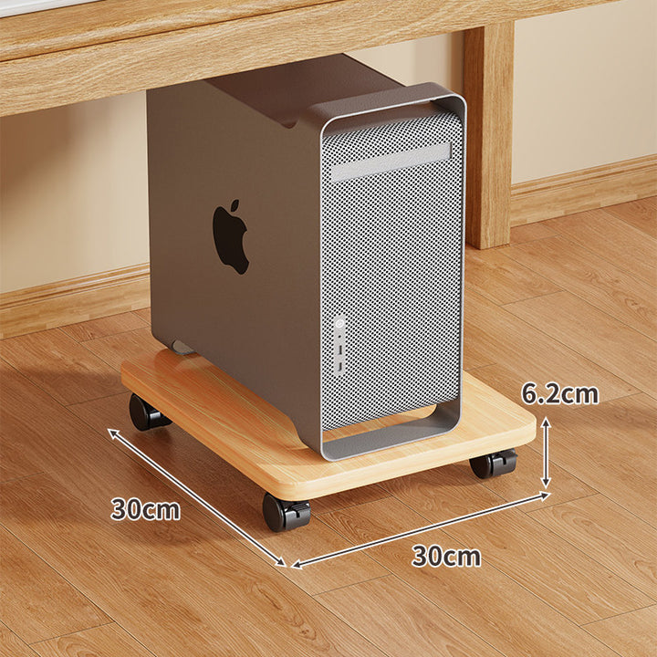 Rolling Desktop CPU Tower Stand with Swivel Casters and Anti-Slip Platform