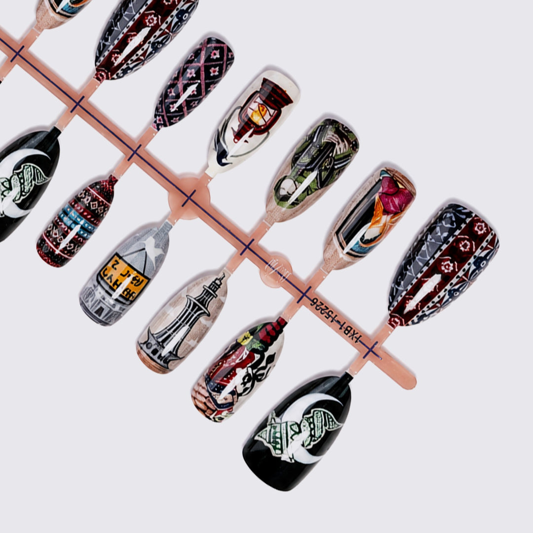 Artificial Nail Collection with Cultural Designs Stornfield
