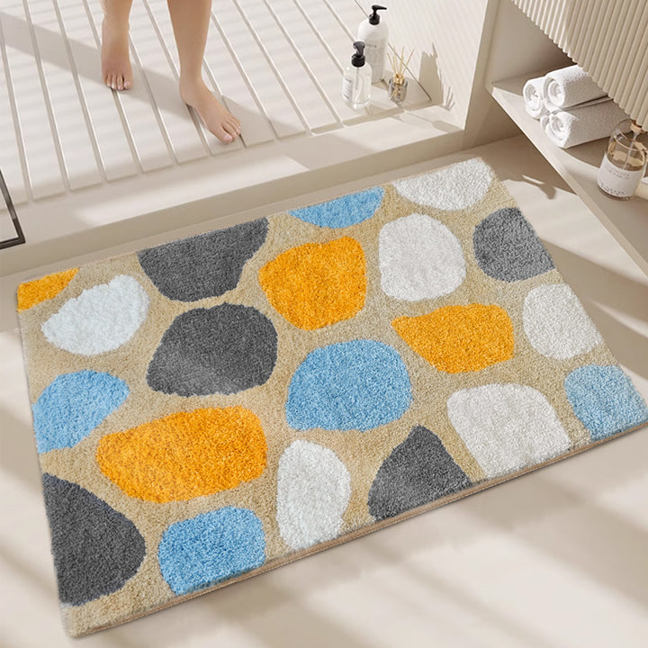 Geometric Plush Bath Mat